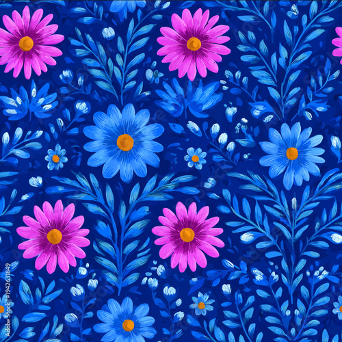 isolated clipart image of watercolor Hot Pink Rosa Mexicano Bright Turquoise and Royal Blue Mexican Otomi symmetrical repeating Pattern in rows ve