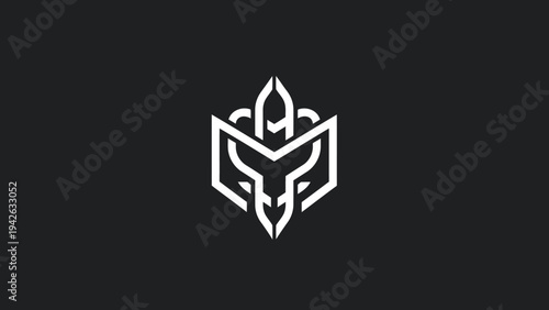 Modern Geometric Lion Head Emblem Logo Design.