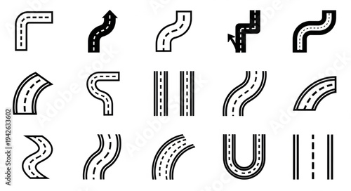 Road Icons - A Collection of Roadway Designs.