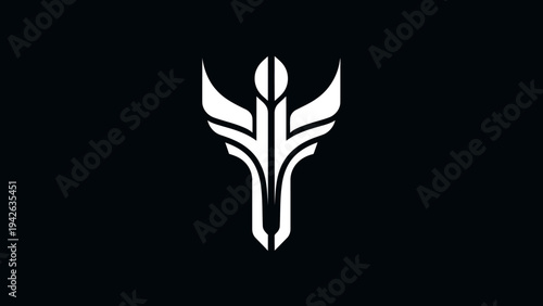 Modern Abstract Geometric Emblem Symbol Design.