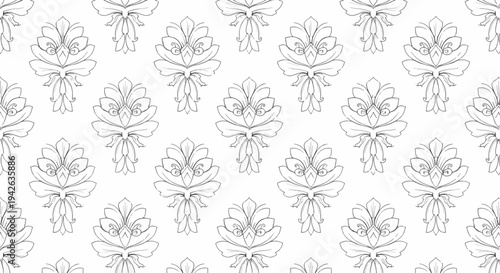 Decorative baroque background with repeating damask motifs and luxurious feel