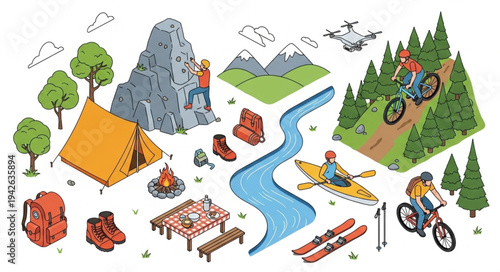 Camping Adventure with Cycling and Hiking.