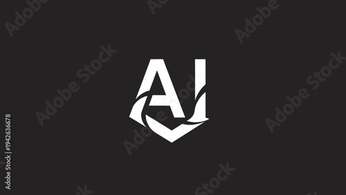 Modern AJ Monogram Logo Design.