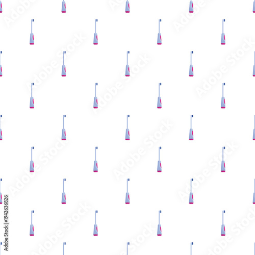 Electric toothbrushes creating a seamless pattern symbolizing oral health and hygiene