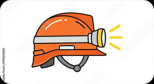 Orange Mining Hard Hat.