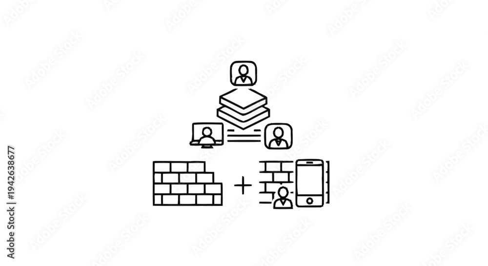 Naklejka premium Network Security and Data Protection Concept Illustration.