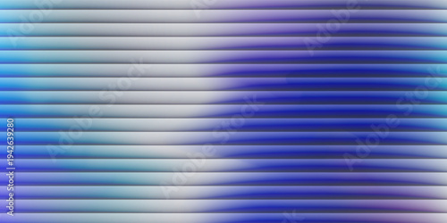 Iridescent ribbed glass background. Light blue frosted reeded wallpaper. Colored corrugated glass texture for door, window, rooftop. Wavy striped blurry surface overlay. Vector backdrop