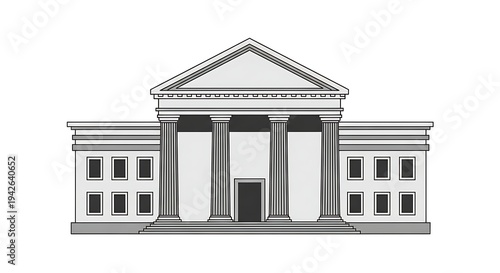 Obraz na płótnie Illustration of a classical building