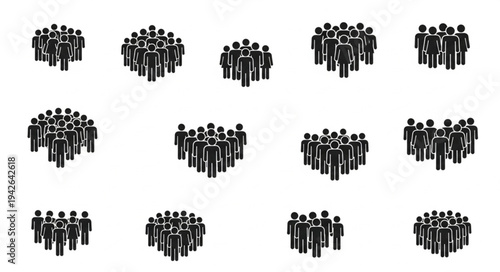Diverse Crowd Silhouettes - A Collection of Group Representations.