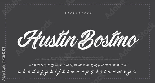 letter design with signature font style