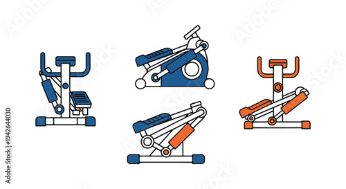 Mini Stepper Line art vector minimal dynamic abstract color