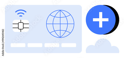 Connectivity concept. Connectivity through global networks, smart chip integration, and cloud solutions. Connectivity for data sharing, tech development, and innovation. Perfect for tech, finance