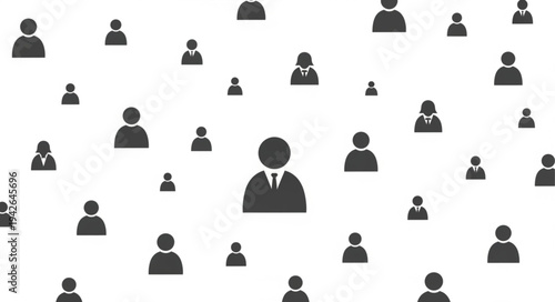 Diverse Crowd of People Icons - A Visual Representation of Community.