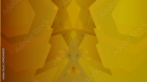 Fondo abstracto con formas geométricas poligonales en tonos amarillos y dorados