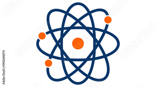 Atomic Structure and Nuclear Physics Science Vector Icon