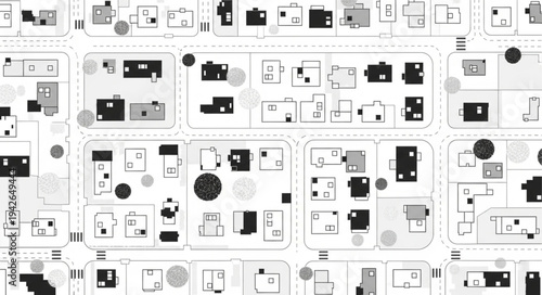 Architectural Layout - A Detailed Overhead View of Building Structures.