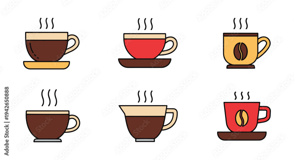 custom made wallpaper toronto digitalItalian Coffee Line art vector modern dynamic abstract color