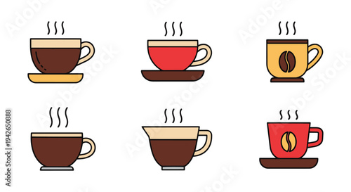 Wallpaper Mural Italian Coffee Line art vector modern dynamic abstract color Torontodigital.ca