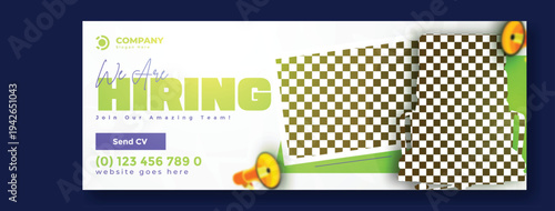 We are hiring job vacancy web banner template for corporate recruitment