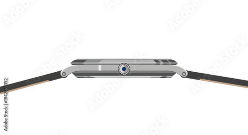 Smartwatch with black strap.