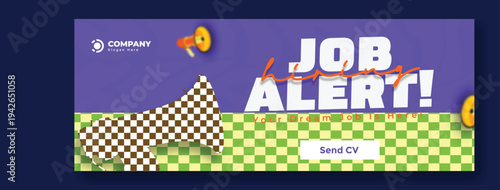 We are hiring job vacancy web banner template for corporate recruitment