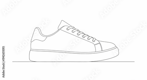Sneaker Footwear Illustration.