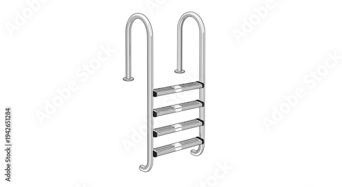 Stainless Steel Pool Ladder.