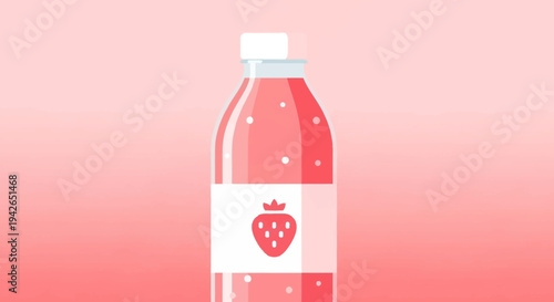 Strawberry Juice Bottle Drink.