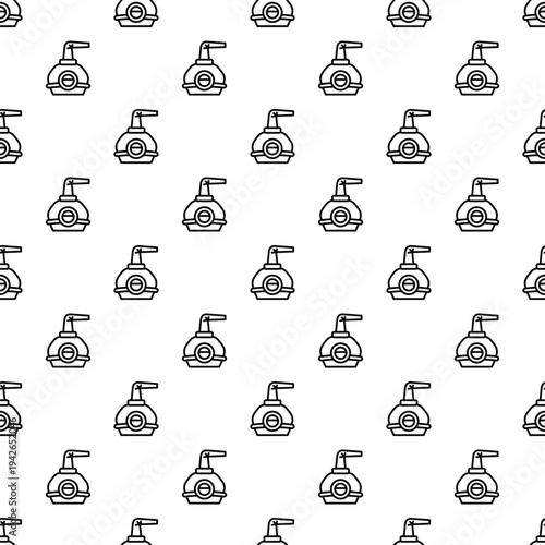 Nebulizer inhaler devices repeating in a seamless pattern on white background