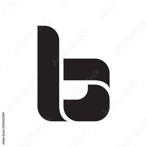 'B' vector letter logo symbol - fully editable