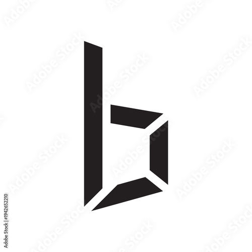'B' vector letter logo symbol - fully editable