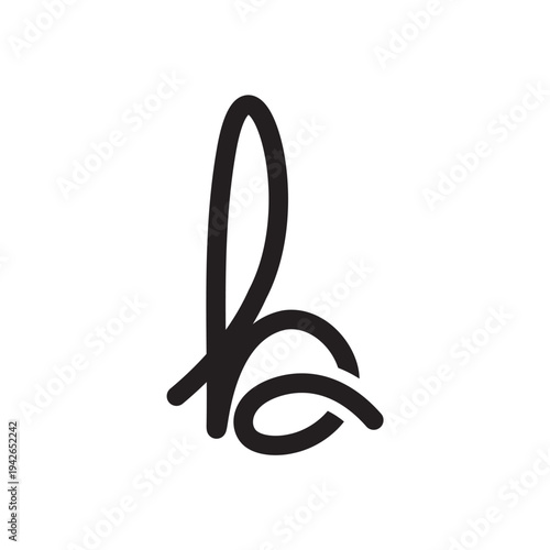 'B' vector letter logo symbol - fully editable