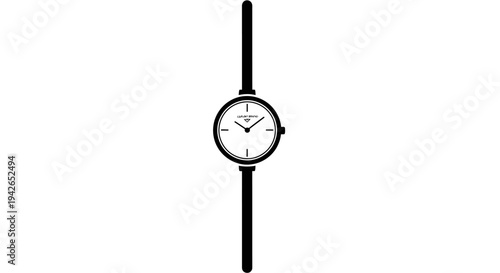 Watch with Black Strap.