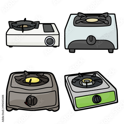 four simple single-burner stove images