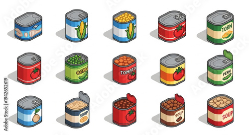 Collection of Various Canned Food Products.