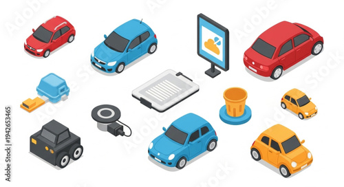 Colorful Cars and Automotive Parts.