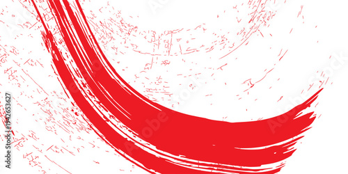 Red white brush stroke pattern car sticker abstract banner sporty lines red white color combination brush stroke pattern grunge motorsport racing design, Modern.