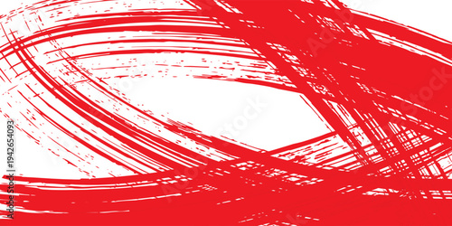 Red white brush stroke pattern car sticker abstract banner sporty lines red white color combination brush stroke pattern grunge motorsport racing design, Eps 10.