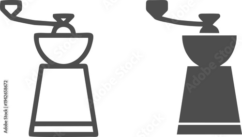 Manual Coffee Grinder Vector Icon