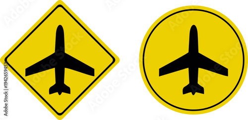 Low Flying Aircraft Traffic Warning Sign