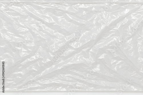 Crinkled clear plastic bag texture glossy wrinkled plastic background