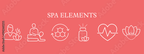 Wellness and Spa Line Editable Icons set. Vector illustration in modern thin line style of components of a healthy lifestyle, face , recreation. Pictograms and infographics