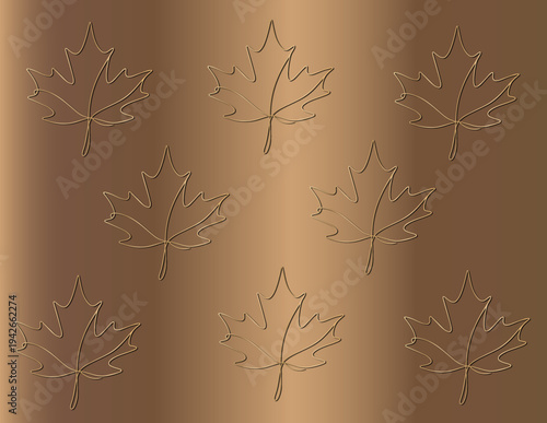 Maple Leaf Vector premium pattern logo, golden maple leaf