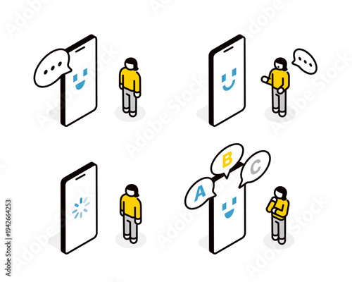 A person conversing with an AI-powered app