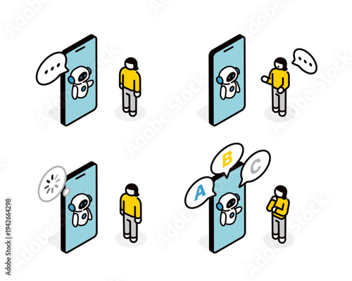 A person conversing with an AI-powered app