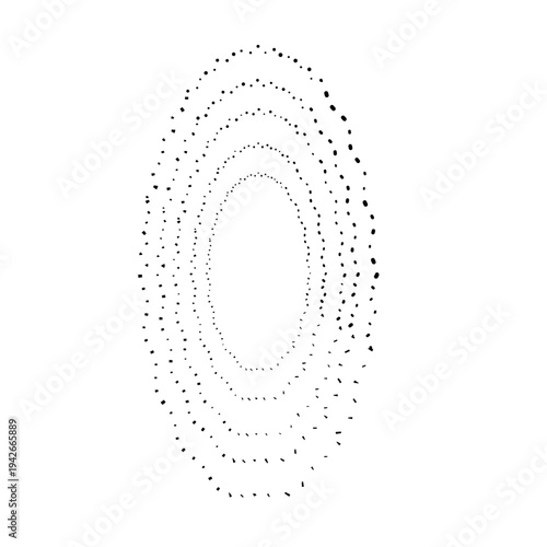 Abstract Organic Elliptical Dotted Pattern and Textured Oval Halftone Element