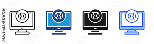 Stream Timer icon set multiple style collection