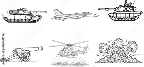 Tank with soldier vector, armored vehicle with standing soldier,