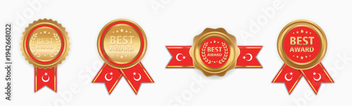 Made in Turkey badges. Patriot proud label stamp, Turkey flag and national symbols, Turkey patriotic emblems vector set. Turkey product stickers, national independence day 29th October badges