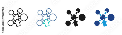 Code Integration icon set multiple style collection